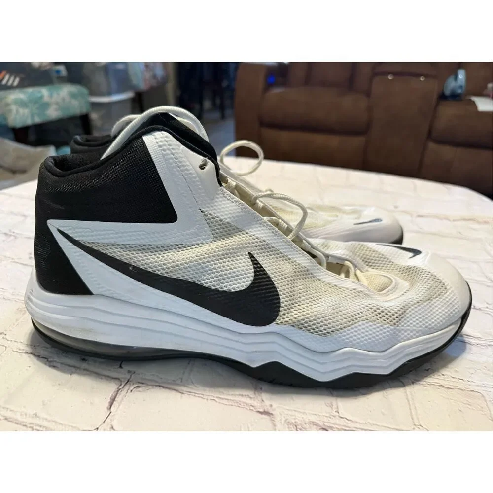 Nike Men's Size 16 Air Audacity Basketball Shoes White Cream Black Athletic
